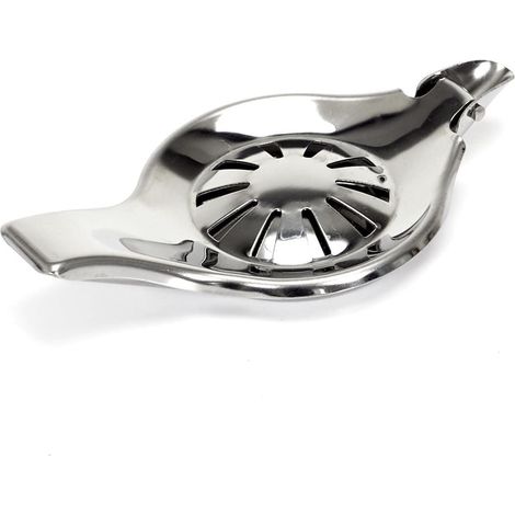 Presse à citron en acier inoxydable avec bec verseur 12cm (1/5)