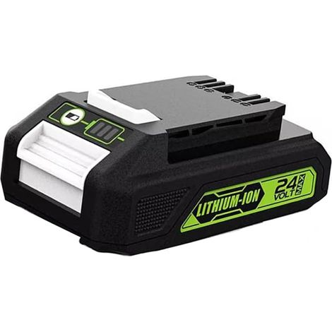 Greenworks 24V Ersatzakku mit LED-Anzeige, kompatibel mit Greenworks 24V Ladegeräten und Akku-Werkzeugen, 2000 mAh, 1 Stück