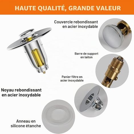 Bathroom Kitchen Sink Plugs with Ball Core and Drain Filters
