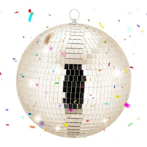 Boule disco 25 cm - boule miroir de plafond pour fetes (1/5)