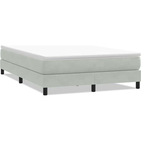 Maison Exclusive - Giroletto Molle senza Materasso Grigio Chiaro 160x210cm Velluto