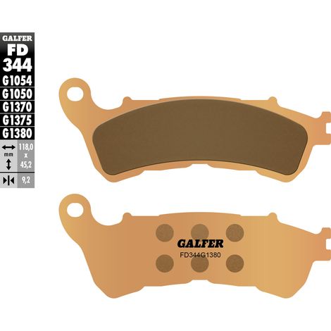 Galfer KH388 Bremsbeläge aus Sintermetall (gold) für Roller