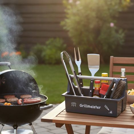 Tragekasten Grillmeister Kunststoff Utensilienbox Werkzeugkiste Aufbewahrung (1/3)