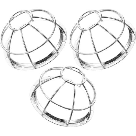 Set di tre placche per rilevatore di fumo in ferro battuto color argento. Realizzate in rete metallica resistente agli urti, sono facili da installare. (1/5)
