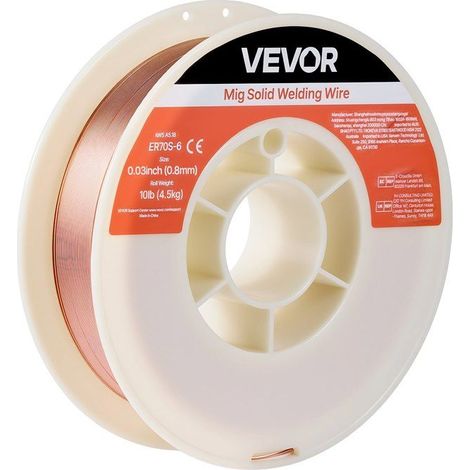 Fil de soudage MIG plein - ER70S-6 - 0,8 mm - 4,5 kg - Soudage sous protection gazeuse - Toutes positions (1/5)