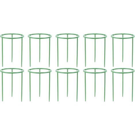 10 Pack Plant Support Stakes, Plant Support Cages For Climbing Plants, Tomato Cage With Standing Stakes And Stabilizing Support Ri (1/5)