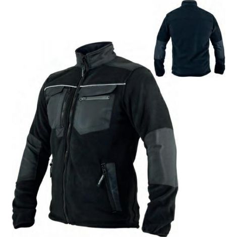 Stalco Herren Fleece-Sweatshirt Oxford Schwarz M Perfect S-78881 (1/2)