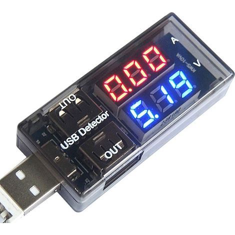 Chargeur USB Doctor Doctor Tension de Courant Détecteur de Charge Batterie Voltmètre Ampèremètre Multimètre USB Testeur Panneau d'alimentation Mobile Moniteur Jauge DC Affichage à LED (1/5)