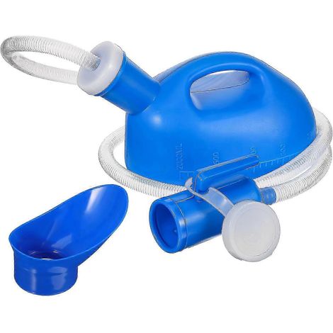 Bouteille urinaire portable légère et de grande capacité pour femmes, idéale pour les voyages, le camping et les personnes âgées. Comprend une poignée intégrée pour un transport facile. (1/5)