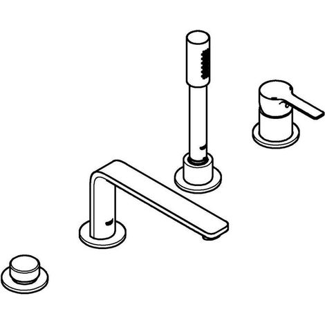 Grohe 4-Loch-Wannen-Kombination Lineare hard graphite gebürstet (1/5)