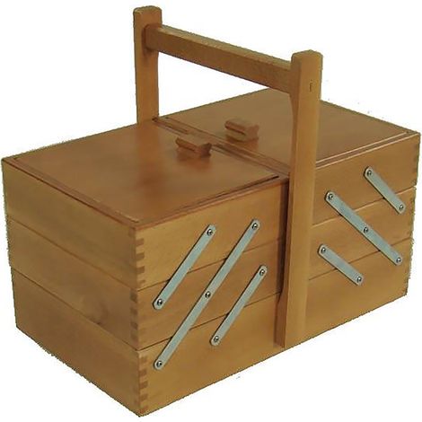 Cassetta Portalavoro n.12 noce cm 34xh18/29,5x20 in legno di faggio made in italy