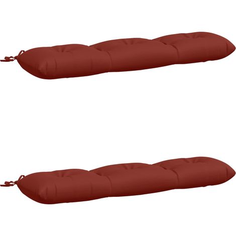 Cuscini per Panchina a 2 Pezzi VIANEN 100% Poliestere Rosso vidaXL (1/5)