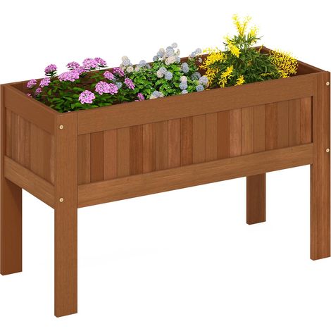Jardinière Surélevée, Jardinière D'Extérieur Surélevée sur Pieds, Potager Surélevé, pour L'Extérieur Et L'Intérieur, Jardin, Terrasse, Balcon, Couleur Naturelle. (1/5)