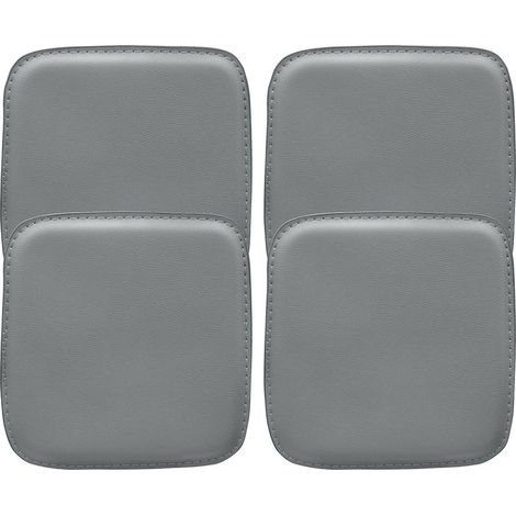 Pack of 4 Magnetic Cushions for Square Seat Chair – Faux Leather – Stylix Grey (1/5)