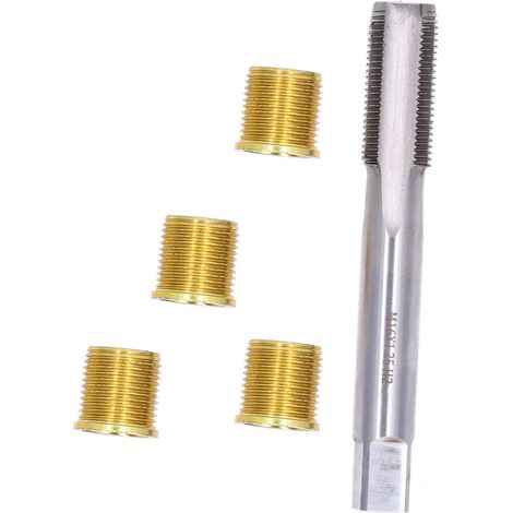 Kit réparation filetage bougie 10 inserts inox M14x1.25 et taraud acier rapide M16x1.25 pour moteur essence génératrice (1/5)