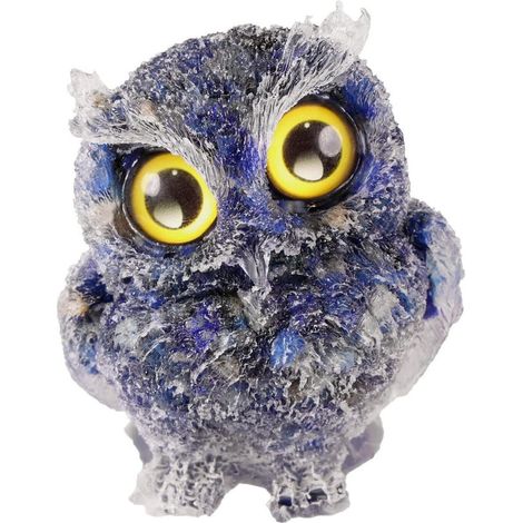 Eulenfigur Lapislazuli Heilstein Geschenk Harz Deko Blau 6x4.6x4 cm (1/5)