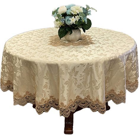 1 runde Tischdecke - 181 Classic Gold - 130 cm Durchmesser (geeignet für runde Tische von 70 bis 90 cm) (1/5)