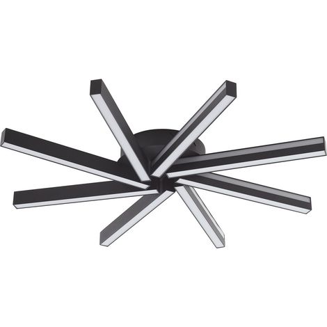 [GEBRAUCHT] B-Ware Lucande Smart Led Deckenleuchte Tjado ø 70 Cm Schwarz Deckenlampe Lampe Leuc302 (1/2)