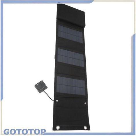 panneau solaire pliable Chargeur de TéLéPhone Solaire avec 8 Panneaux Solaires, Kit de Plaque Pliante jardin balise (1/5)
