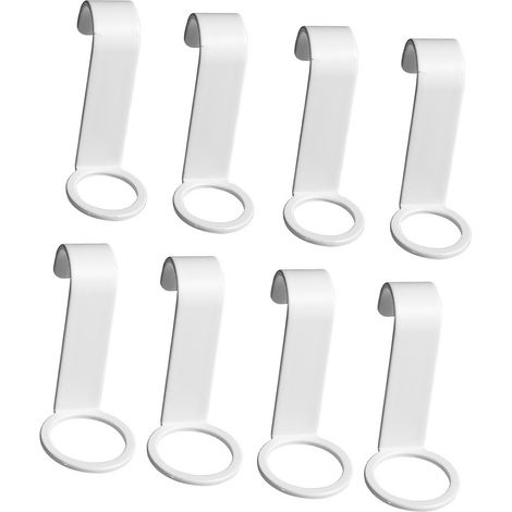 Soavoa Crochet Mural Salle de Bain Cuisine Sans Perçage Plastique Adhésif Lot de 4 (1/4)