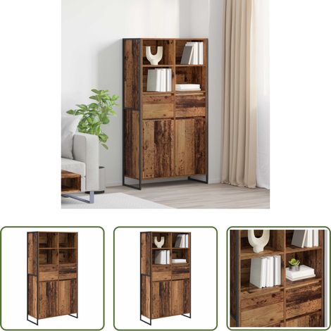 Industrielle Möbel - Sideboard 2 pcs Altholz 81 x 36 x 150.5 cm Holzwerkstoff (1/5)