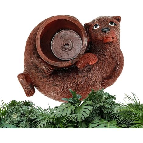 Otter Design dekorativer Übertopf aus Kunstharz 14 x 13 x 6