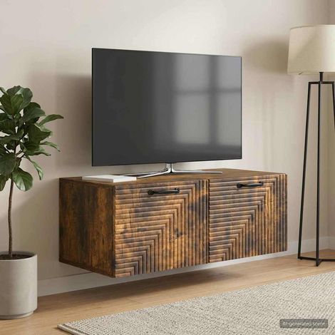 vidaXL Wall-Mounted TV Cabinet Smoked Oak 78.5 x 41 x 30 cm (1/5)