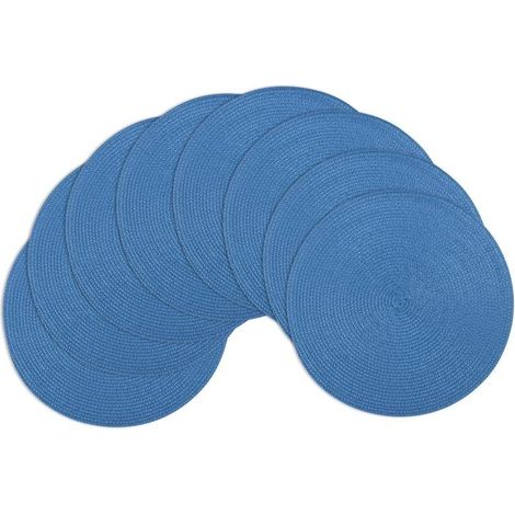 Lot de 8 sous-verres ronds tressés 38 cm – Antidérapants, résistants à la chaleur 80°C, lavables (1/5)