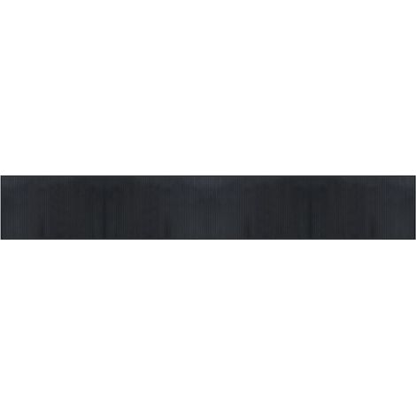 Tapis rectangulaire noir 60x400 cm bambou (1/5)