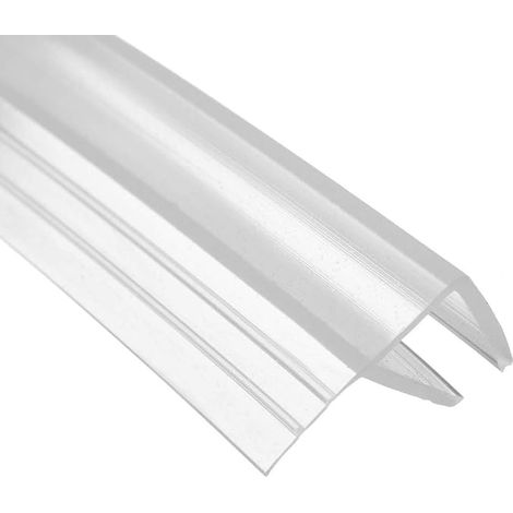 Joint de porte de douche en forme de F - 200 cm - Étanche - Porte en verre - Pour 10 mm d'épaisseur de verre (1/5)
