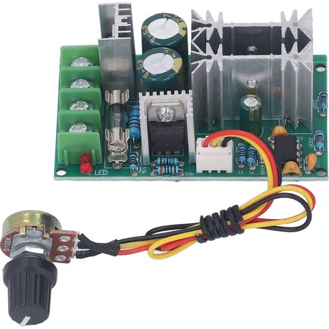 Contrôleur de vitesse pour moteur CC 12 V, 24 V, 36 V, 48 V, module de commande haute puissance, contrôleur PWM, régulateur de courant 20 A (1/5)