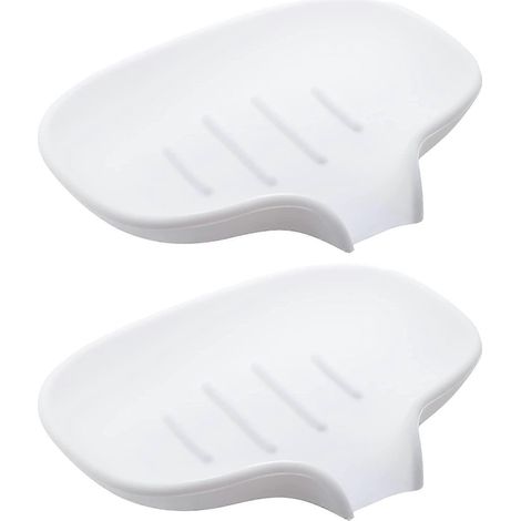 porte-savons en silicone, porte-savon autonettoyant, porte-savon pour douche, cuisine, salle de bain, plateau porte-savon, blanc (1/5)