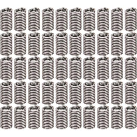 Kit de réparation de 50 inserts filetés en acier inoxydable pour trous de vis (unités américaines 5-40) (1/4)