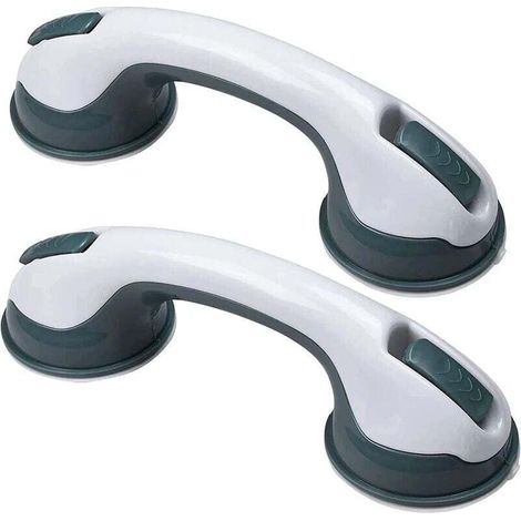 Duschgriff mit 2 Saugnäpfen – Badewannengriff – ohne Bohren – rutschfeste Badezimmer-Haltegriffe für Senioren, Kinder – 2er-Pack (1/4)