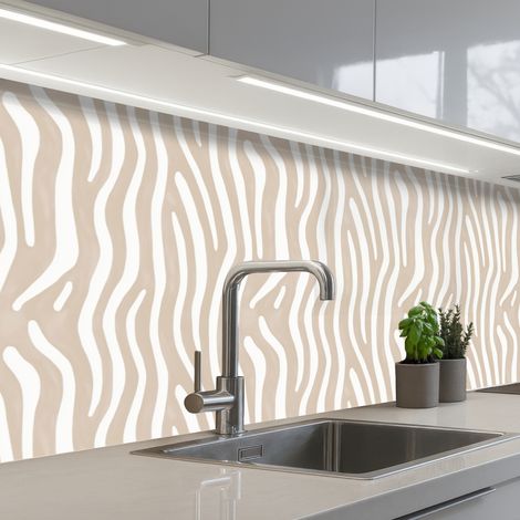 SCHIENALI CUCINA Astratto - Zebra - Beige 250x80 cm (1/5)