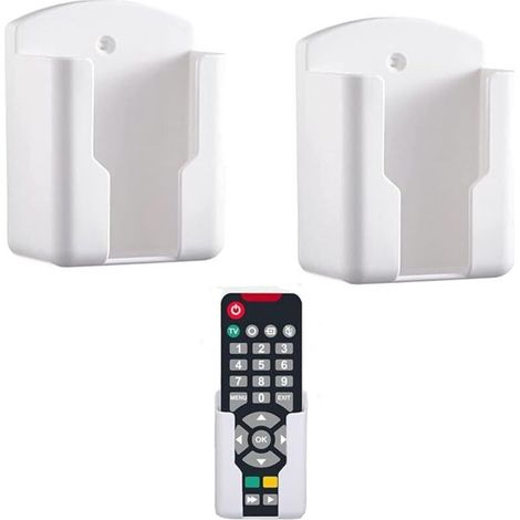 2 supports de télécommande murale avec télécommande, organisateur de télécommande, organisateur de stylos, support mural, climatiseur