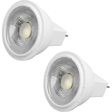 Lot de 2 ampoules MR11 haute luminosité 3W 110V à dissipation thermique rapide, culot GU4, pour éclairage extérieur, chambre, cuisine, lumière blanche (1/5)