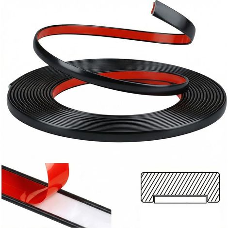 8M Moulure Adhesive Noir Moulure Flexible Croisillon Fenetre PVC pour Mur, Fenêtres, Carrelage, Miroirs, Portes, Meubles(L : 1 cm, ÉP. : 3 mm) (1/5)