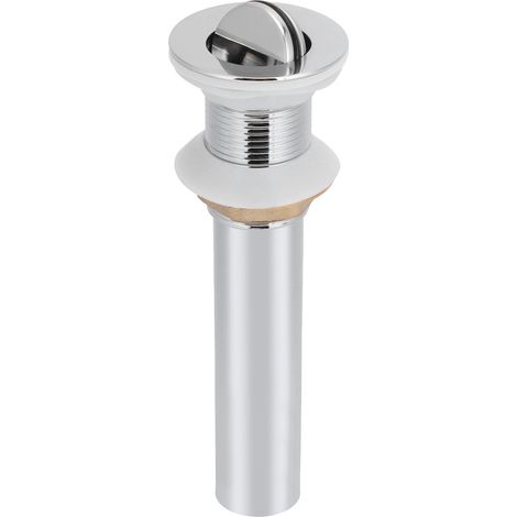 Bonde de lavabo anti-obstruction à clapet avec couvercle de protection, sans trou de trop-plein (1/5)