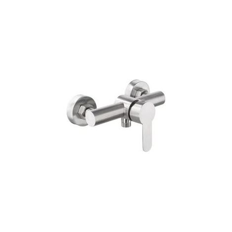 Mitigeur de douche mural, robinet de douche universel en acier inoxydable 304, mitigeur de douche à poignée unique avec accessoires de montage pour eau froide et chaude (A)