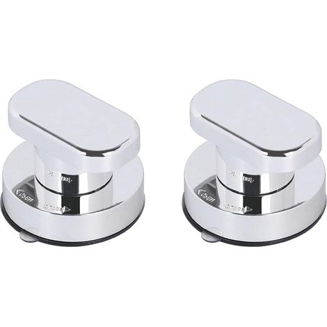 Pack de poignées à ventouse pour tiroir, placard, réfrigérateur, porte de salle de bain (argent) (1/4)