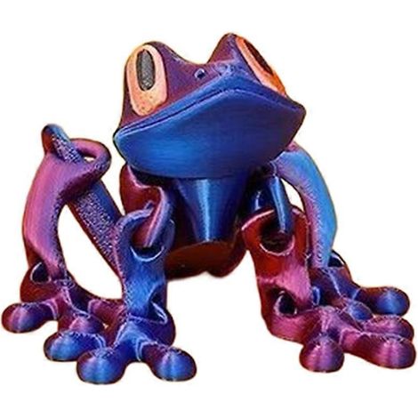 Grenouille arboricole imprimée en 3D, articulée et mobile, idéale pour la décoration de la cuisine, de la maison ou du bureau. Aimant pour réfrigérateur (B). (1/5)