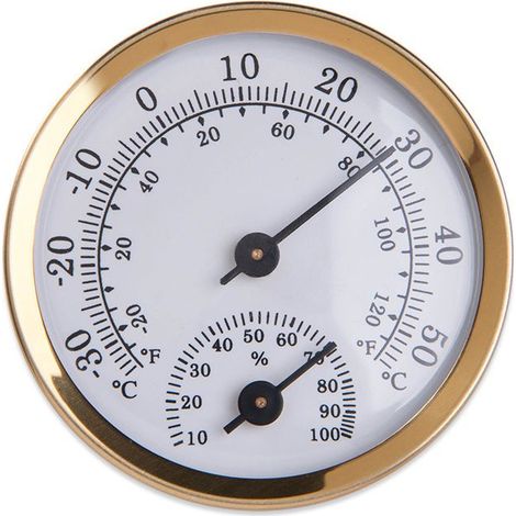 Thermomètre intérieur analogique hygromètre - Affichage de la température de l'humidité or (1/3)