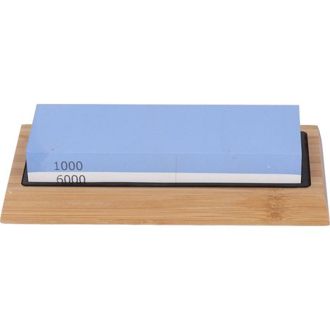 Schleifstein (Körnung 1000/6000), Messerschärfestahl, doppelseitiger Polierstein, professionelles Küchenmesserschleifset, komplettes Schärfwerkzeug (1/5)