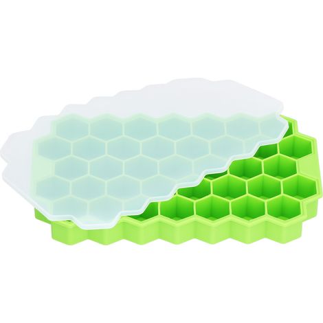 Bac à glaçons alvéolé à 37 compartiments avec couvercle en silicone alimentaire, moule à glaçons pour bar HomeGreen (1/5)