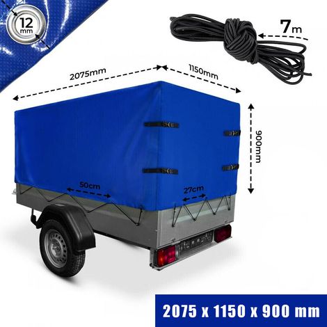 Hochplane 2075x1150x900 mm für Pkw-Anhänger STEMA, Blau, PVC (1/5)