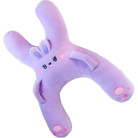Coussin de voyage pour enfant - Coussin de siège auto doudou pour le cou avec design ergonomique, coussin de dos avec confort respirant, accessoire de voiture, design doux pour les vacances en (1/5)