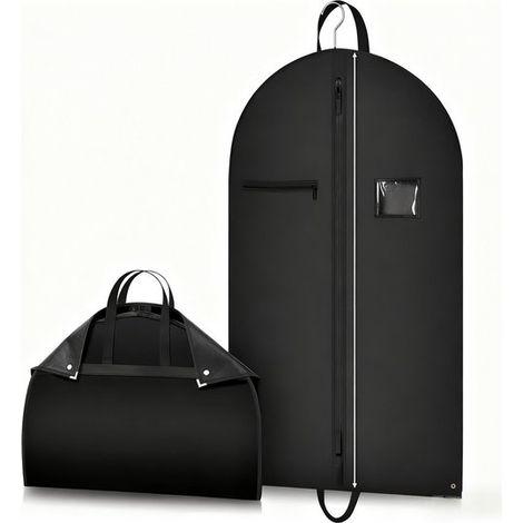 Funda protectora larga de primera calidad，Funda de viaje plegable para trajes，Funda de viaje colgante para ropa，Funda para camisas，Azul，60100 cm (1/5)