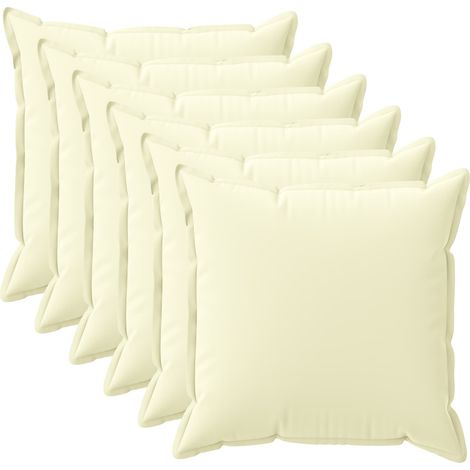 Cushion with Pillow HOUTEN 6 pcs Cream Polyester vidaXL (1/5)