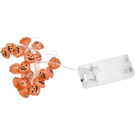 Guirlande lumineuse citrouille 2m 20LED, batterie, décoration intérieure/extérieure, fête Halloween, maison hantée (1/5)